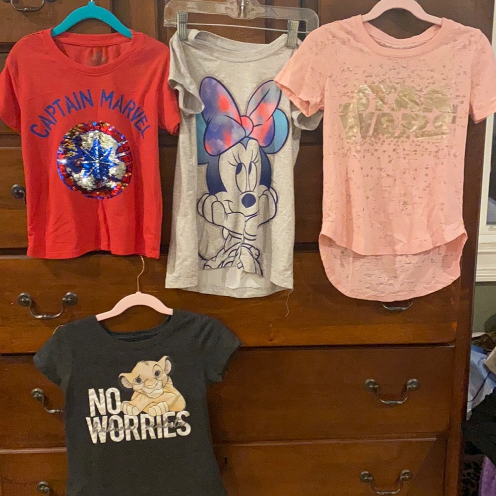 4 short sleeve Disney/ marvel tshirts